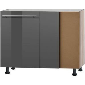 OPTIFIT Eckunterschrank Bern 100 cm breit, mit 1 Tür mit höhenverstellbaren Füßen, mit Metallgriff