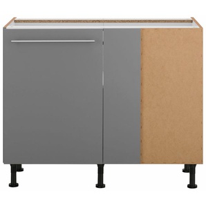 OPTIFIT Eckunterschrank Bern 100 cm breit, mit 1 Tür mit höhenverstellbaren Füßen, mit Metallgriff