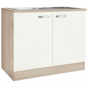 OPTIFIT Spülenschrank Faro, mit Metallgriffen, Breite 100 cm