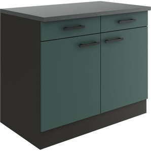 OPTIFIT Unterschrank Palma Breite 100 cm, mit 2 Türen und 2 Schubkästen