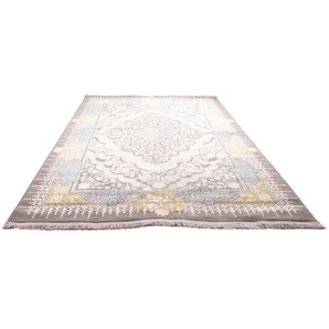 Orientteppich MORGENLAND Nairobi Teppiche Gr. B/L: 200 cm x 300 cm, 8 mm, 6 m², 1 St., silberfarben (silber) Orientalische Muster