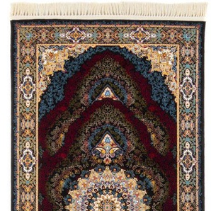 Orientteppich MORGENLAND Orientteppich - Ahmir rechteckig Teppiche Gr. B/L: 100 cm x 400 cm, 9 mm, 4 m², 1 St., blau (dunkelblau) Orientalische Muster