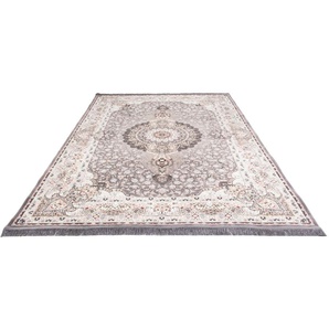 Orientteppich MORGENLAND Raha Teppiche Gr. B/L: 300 cm x 400 cm, 7 mm, 1 St., grau Orientalische Muster Wohnzimmer, Fußbodenheizung geeignet