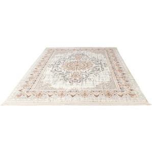 Orientteppich MORGENLAND Saffron Sensations - Orientalischer Webteppich Teppiche Gr. B/L: 250 cm x 350 cm, 0,8 mm, 1 St., beige (creme) Orientalische Muster OrientOptik