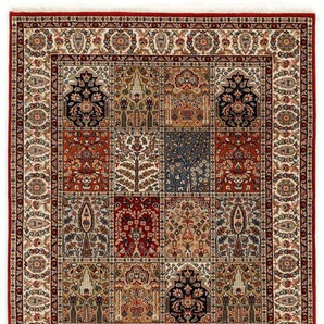 Orientteppich OCI DIE TEPPICHMARKE Sarang Bakhtyari Teppiche Gr. B: 70cm, 8mm, L: 140cm, rot (rot/beige) Fransenteppich reine Wolle, hochwertig handgeknüpft, mit Fransen, Wohnzimmer