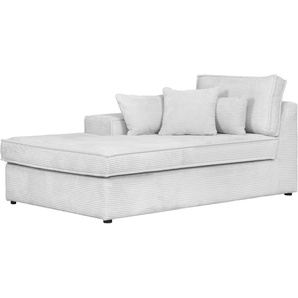 Ottomane RAUM.ID Florid Sofas Gr. B/H/T: 100cm x 75cm x 162cm, Cord, Ottomane links, beige (creme) einzeln stellbar oder als Teil eines Modulsofas, auch in Cord