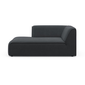 Ottomane RAUM.ID Merid Sofas Gr. B/H/T: 100cm x 70cm x 162cm, Cord, Ottomane links, grau (anthrazit) als Modul oder separat verwendbar, für individuelle Zusammenstellung