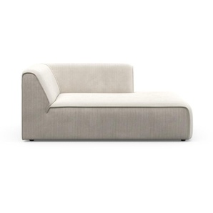 Ottomane RAUM.ID Merid Sofas Gr. B/H/T: 100cm x 70cm x 162cm, Cord, Ottomane rechts, beige (creme) als Modul oder separat verwendbar, für individuelle Zusammenstellung