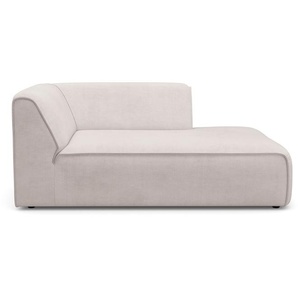 Ottomane RAUM.ID Merid Sofas Gr. B/H/T: 100cm x 70cm x 162cm, Samtcord, Ottomane rechts, beige (creme) als Modul oder separat verwendbar, für individuelle Zusammenstellung