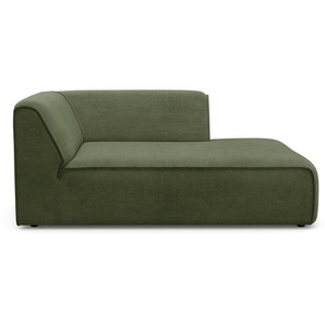 Ottomane RAUM.ID Merid Sofas Gr. B/H/T: 100cm x 70cm x 162cm, Samtcord, Ottomane rechts, grün als Modul oder separat verwendbar, für individuelle Zusammenstellung