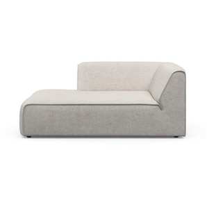 Ottomane RAUM.ID Merid Sofas Gr. B/H/T: 100cm x 70cm x 162cm, Struktur, Ottomane links, beige (creme) als Modul oder separat verwendbar, für individuelle Zusammenstellung