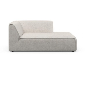 Ottomane RAUM.ID Merid Sofas Gr. B/H/T: 100cm x 70cm x 162cm, Struktur, Ottomane rechts, beige (creme) als Modul oder separat verwendbar, für individuelle Zusammenstellung