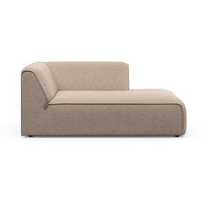 Ottomane RAUM.ID Merid Sofas Gr. B/H/T: 100 cm x 70 cm x 162 cm, Struktur, Ottomane rechts, grau (taupe) als Modul oder separat verwendbar, für individuelle Zusammenstellung