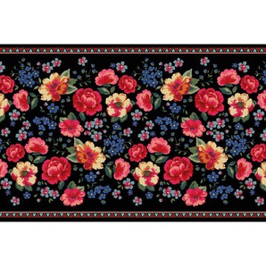 Outdoorteppich, Rot, Kunststoff, Floral, rechteckig, 60x90 cm, rutschfest, wasserabweisend, pflegeleicht, reißfest, leicht zusammenrollbar, Teppiche & Böden, Teppiche, Outdoorteppiche