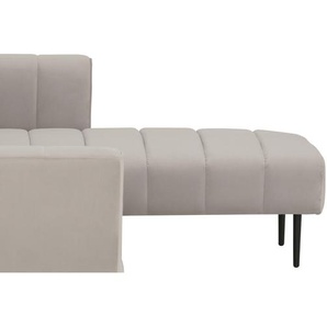 P & B Ecksofa, Grau, Textil, 3-Sitzer, L-Form, 253x87x169 cm, Wohnzimmer, Sofas & Couches, Wohnlandschaften, Ecksofas