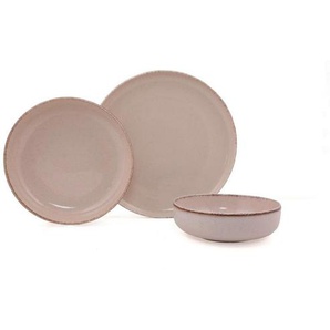 P & B Kombiservice, Creme, Keramik, 12-teilig, Uni, 24x24x24 cm, Essen & Trinken, Geschirr, Geschirr-Sets, Kombiservice