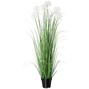 P & B Kunstpflanze, Grün, Weiß, Kunststoff, 128 cm, inkl. Topf, Dekoration, Blumen & Zubehör, Kunstpflanzen