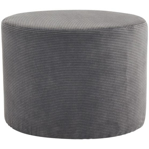 P & B Pouf, Grau, Textil, Füllung: Schaumstoff, 55x40x55 cm, Wohnzimmer, Hocker, Poufs