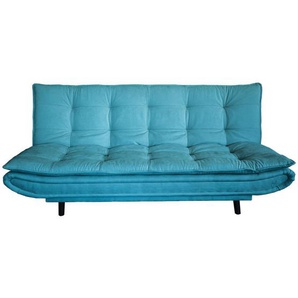 P & B Schlafsofa, Hellblau, Textil, Buche, massiv, 3-Sitzer, 194x100x90 cm, Schlafen auf Sitzhöhe, Rückenfutter, Kinder- & Jugendzimmer, Jugendmöbel, Jugendsofas