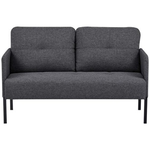 P & B Sofa, Grau, Textil, 2-Sitzer, Füllung: Polyester, 126x79x70.5 cm, Wohnzimmer, Sofas & Couches, Sofas