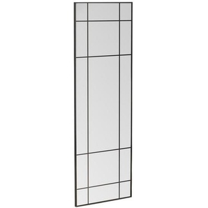 P & B Spiegel, Schwarz, Metall, Glas, rechteckig, 67x193x3 cm, Spiegel, Wandspiegel