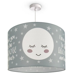 Paco Home Pendelleuchte Aleyna 103, ohne Leuchtmittel, Kinderlampe Deckenlampe LED Kinderzimmer Lampe Mond-Motiv, E27