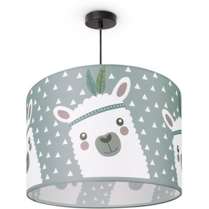 Paco Home Pendelleuchte Ela 214, ohne Leuchtmittel, Kinderlampe Deckenlampe LED Kinderzimmer Lampe Lama-Motiv, E27