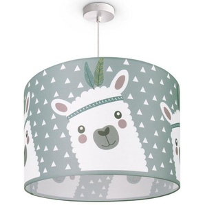 Paco Home Pendelleuchte Ela 214, ohne Leuchtmittel, Kinderlampe Deckenlampe LED Kinderzimmer Lampe Lama-Motiv, E27