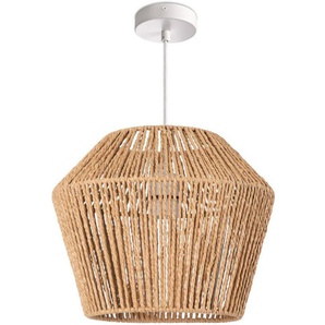 Paco Home Pendelleuchte Pinto, ohne Leuchtmittel, Deckenlampe aus Aluminium und Papier, Ø Schirm ca. 33 cm, Fassung E27