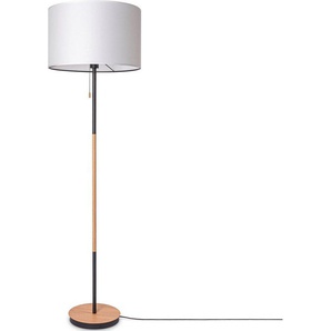 Paco Home Stehlampe EKO CANVAS UNI COLOR, ohne Leuchtmittel, Stoffschirm Wohnzimmer Skandi Standleuchte E27 Einfarbig Stofflampe