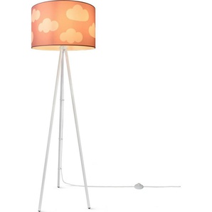 Paco Home Stehlampe Trina Cosmo, ohne Leuchtmittel, Stehlampe Kinderzimmer Stoff Lampenschirm Spielzimmer Wolken Pastell