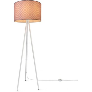 Paco Home Stehlampe Trina Stella, ohne Leuchtmittel, Dreibein Modern Stofflampenschirm Vintage Design Textil Wohnzimmer