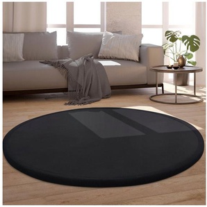 Paco Home Teppich Tatami 475, rund, Höhe: 24 mm, Kurzflor, Uni Farben, mit Memory Foam, waschbar