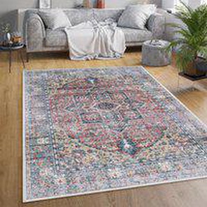 Paco Home - Teppich Wohnzimmer Flachgewebe Orient Marokkanisch Ornamente Vintage Waschbar 60x100 cm, Bunt 2