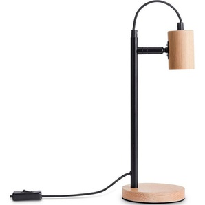 Paco Home Tischleuchte ACHIM, ohne Leuchtmittel, LED Wohnzimmer Schlafzimmer Modern Zeitlos Deko Holz E27