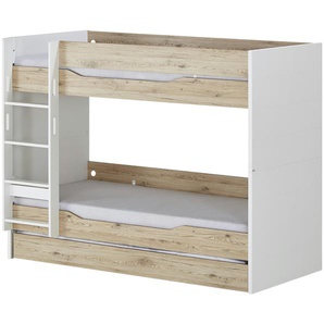 PAIDI Etagenbett mit Leiter Fionn - weiß - Materialmix - 206 cm - 160,8 cm - 105,3 cm | Möbel Kraft