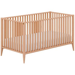 Paidi Gitterbett Mila & Ben, Buche, Holz, massiv, 146.6x76.3 cm, Blauer Engel, Goldenes M, höhenverstellbar, Lattenrost inklusive, Schlupfsprossen, Babymöbel, Babybetten, Gitterbett