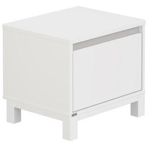 Paidi Nachtschrank Olli, Grau, Weiß, Holzwerkstoff, 1 Schubladen, 48.4x42.9x40.1 cm, Blauer Engel, Goldenes M, Schlafzimmer, Nachttische