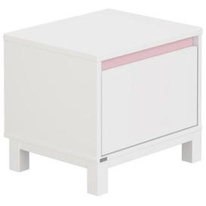 Paidi Nachtschrank Olli, Rosa, Weiß, Holzwerkstoff, 1 Schubladen, 48.4x42.9x40.1 cm, Blauer Engel, Goldenes M, Schlafzimmer, Nachttische