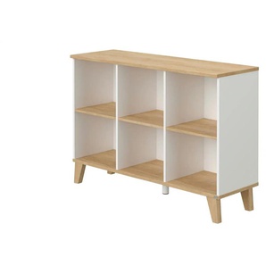 PAIDI Sideboard Oscar - weiß - Materialmix - 123,5 cm - 85,2 cm - 39,9 cm | Möbel Kraft