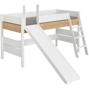 Paidi Spielbett Kira, Weiß, Eiche, Holz, Buche, massiv, Höhe ca. 14 cm, 90x200 cm, Blauer Engel, Goldenes M, Typenauswahl, Kinder- & Jugendzimmer, Kindermöbel, Kinderbetten, Spielbetten