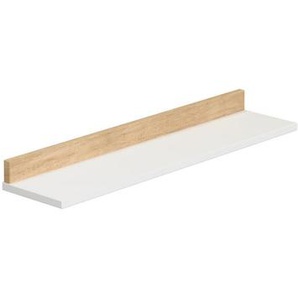 Paidi Wandboard Kira Eiche Nebraska/Kreideweiß, Weiß, Eiche, Holzwerkstoff, 94.8x8.2x22.5 cm, GS-geprüft, Blauer Engel, Goldenes M, Babymöbel, Babyregale