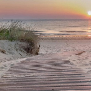 Papermoon Fototapete DÜNEN-NORDSEE STRAND SONNENUNTERGANG MEER NATUR DESIGN