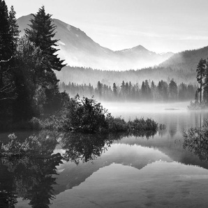 Papermoon Fototapete Landschaft Schwarz & Weiß