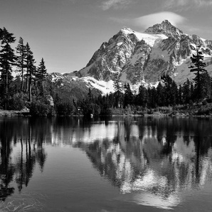 Papermoon Fototapete Landschaft Schwarz & Weiß