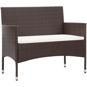 Parkbank Mahler aus Stahl/Polyrattan