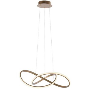 Paul Neuhaus LED-Pendelleuchte, messing-matt, geschwungen - gold - Materialmix - 57 cm - 120 cm - 57 cm | Möbel Kraft