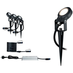 Paulmann Gartenleuchten-Set Plug & Shine 3 Leuchten 270 lm grau