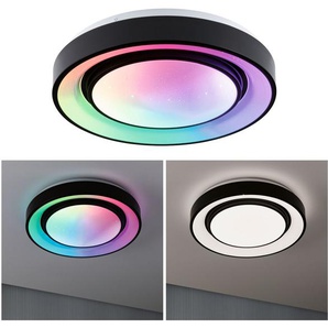 Paulmann LED Deckenleuchte Rainbow Dynamic 22W 375mm Weiß/Schwarz 230V, LED fest integriert, Tageslichtweiß, RGBW TunableWhite