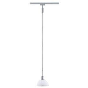 Paulmann Schienensystem-Hängeleuchte Sarrasani, Opal, Chrom, Metall, Glas, rund,rund, 140 cm, Lampen & Leuchten, Innenbeleuchtung, Schienensysteme